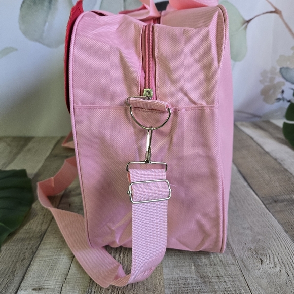 Hello Kitty Pink Duffle Bag w/ Iconic Red Bow - Picture 6 of 8